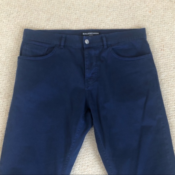 BALENCIAGA Navy Chinos, Size 32 - Picture 5 of 16